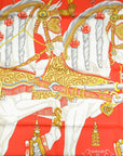 Hermes Tricolor Harnais De Coeur Silk Scarf 90