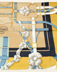 Hermes Tricolor Grand Manege Detail Silk Scarf 70