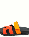 Hermes Bicolor Suede Chypre Sandals 35.5
