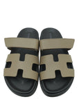 Hermes Etoupe Chypre Sandals 36