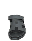 Hermes Noir Chypre Sandals 37.5