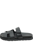 Hermes Noir Chypre Sandals 37.5