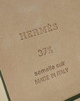 Hermes Vert Cactus Oran Sandals 37.5