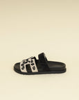 Hermes Bicolor Tufted Leopard Chypre Sandals 37-Hermes-THE CLOSET