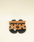 Hermes Gold Chypre Sandals (For Women) 38.5