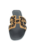 Hermes Tricolor Oran Leopard Sandal 38.5