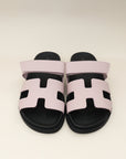 Hermes Rose Cancan Chypre Sandal 38.5