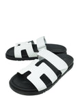 Hermes Blanc Chypre Sandals 38