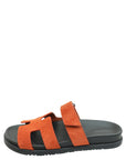 Hermes Marron Muscavado Chypre Goatskin Suede Sandal 38