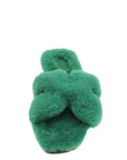 Hermes Vert Anglais Oran Shearling Sandal 38