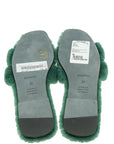 Hermes Vert Anglais Oran Shearling Sandal 38