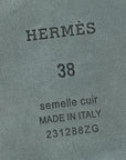 Hermes Vert Anglais Oran Shearling Sandal 38