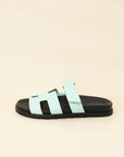 Hermes Bleu Brume Chypre Sandals 38