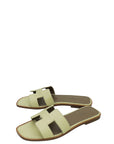 Hermes Vanille Matte Alligator Oran Sandal 38