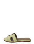 Hermes Vanille Matte Alligator Oran Sandal 38