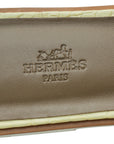 Hermes Vanille Matte Alligator Oran Sandal 38