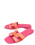 Hermes Bicolor Brides de Gala Oran Sandal 38