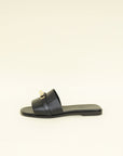 Hermes Noir Giulia Sandal 39.5