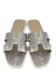 Hermes Ombre Oran Lizard Sandal 39