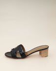 Hermes Bleu Marine Alligator Oasis Mississippiensis Sandal 39