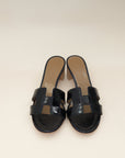 Hermes Bleu Marine Alligator Oasis Mississippiensis Sandal 39
