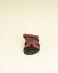 Hermes Rouge H Chypre Sandals 39