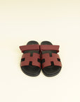 Hermes Rouge H Chypre Sandals 39