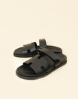 Hermes Black Chypre Sandals 41