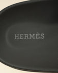 Hermes Black Chypre Sandals 41