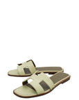 Hermes Vanille Matte Alligator Oran Sandal 37