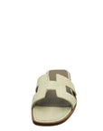 Hermes Vanille Matte Alligator Oran Sandal 37