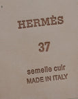 Hermes Vanille Matte Alligator Oran Sandal 37