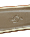 Hermes Vanille Matte Alligator Oran Sandal 37