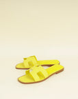 Hermes Cuir Jaune Oran Sandal 37.5