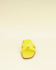 Hermes Cuir Jaune Oran Sandal 37.5