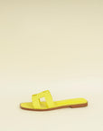 Hermes Cuir Jaune Oran Sandal 37.5