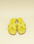 Hermes Cuir Jaune Oran Sandal 37.5