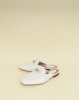 Hermes Blanc OZ Mules 37