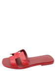 Hermes Rouge H Ostrich Oran Sandal 37