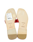 Hermes Rouge H Ostrich Oran Sandal 37