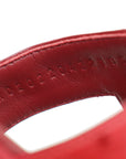 Hermes Rouge H Ostrich Oran Sandal 37