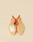 Hermes Orange Poppy Premiere 70 Sandal 37