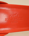 Hermes Orange Poppy Premiere 70 Sandal 37