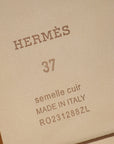 Hermes Naturel Oran Shearling Sandal 37