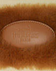 Hermes Naturel Oran Shearling Sandal 37