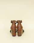 Hermes Bicolor Printed Acapulco Wedge Sandals 37