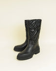 Hermes Noir Fuji Quilted Boot 37