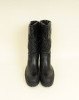 Hermes Noir Fuji Quilted Boot 37