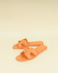 Hermes Granit Rose Oran Sandal 37