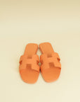 Hermes Granit Rose Oran Sandal 37